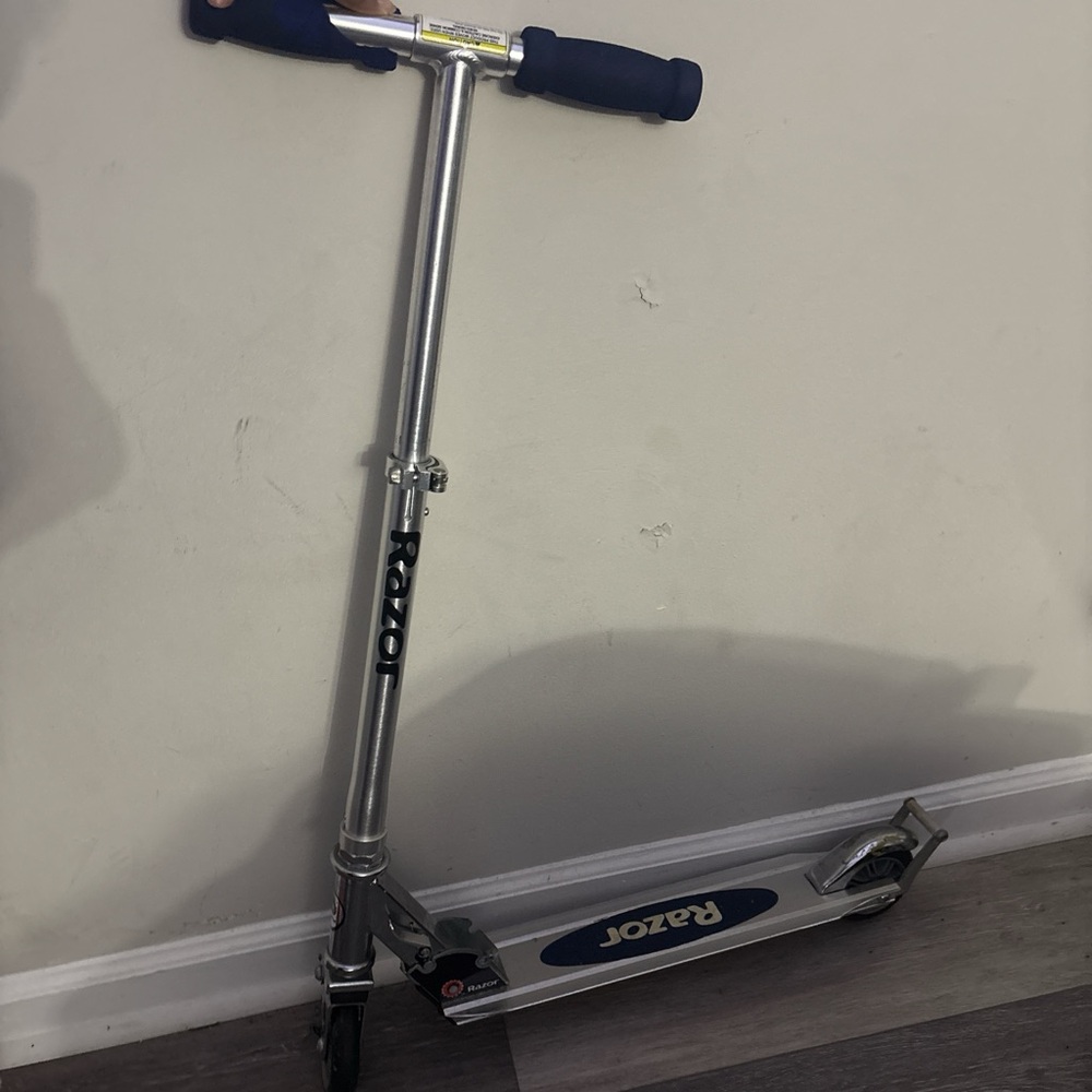 Razor Silver and Blue Scooter